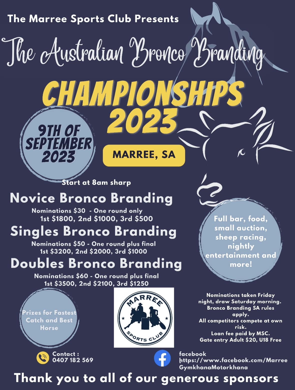 National Bronco Branding Finals: Marree, South Australia, September 9th, 2023
